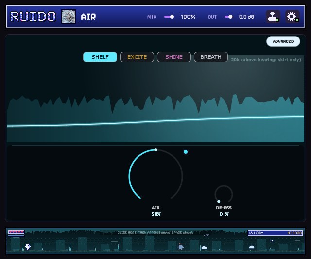 RUIDO Air in simple mode