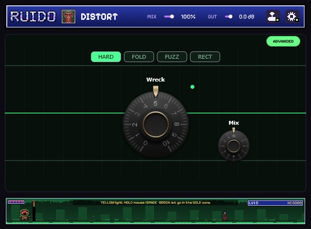 RUIDO Distort in simple mode