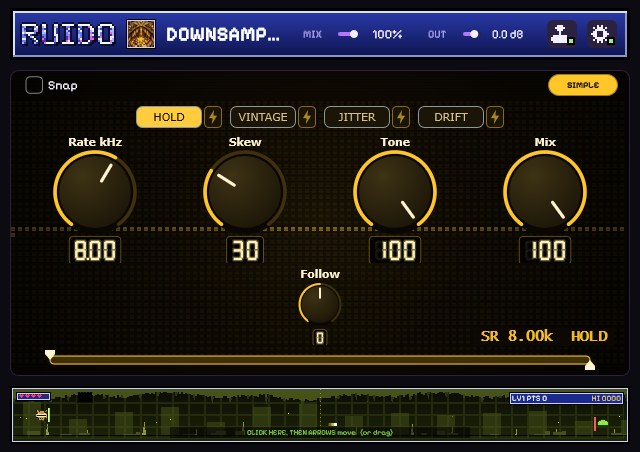 RUIDO Downsample in advanced mode