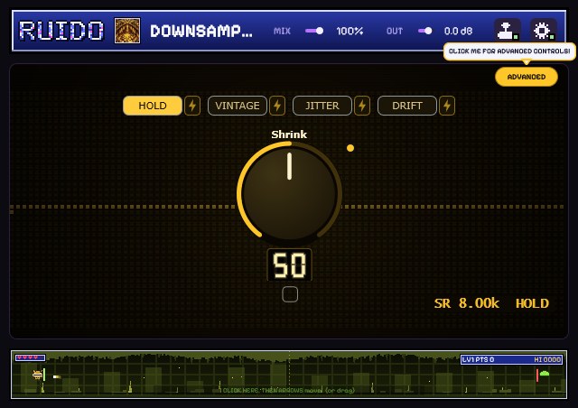 RUIDO Downsample in simple mode