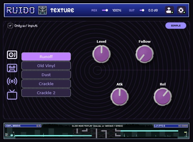 RUIDO Texture in advanced mode